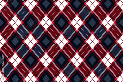 Classic argyle seamless pattern background. Vector image.