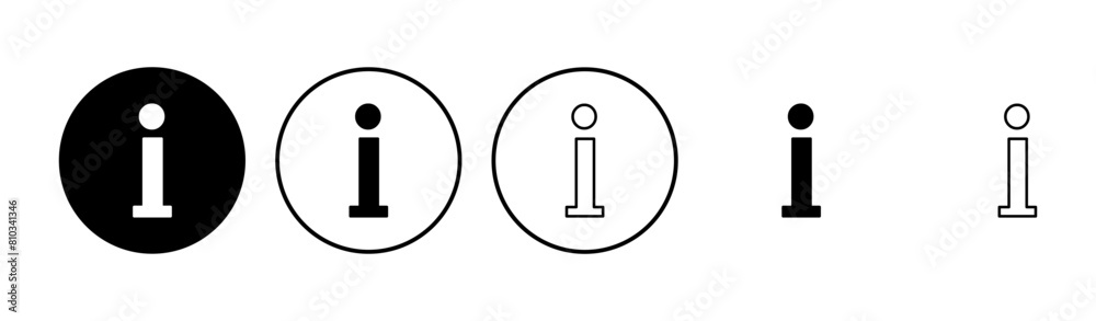 Info sign icon set. about us icon vector. Faq icon Info sign icon set. about us icon vector. Faq icon