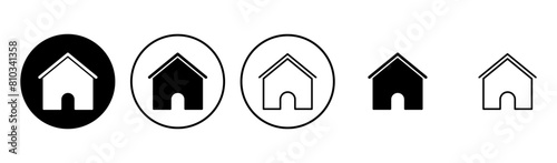 House icon set. Home icon vector