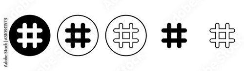 Hashtag icon set. hashtag symbol
