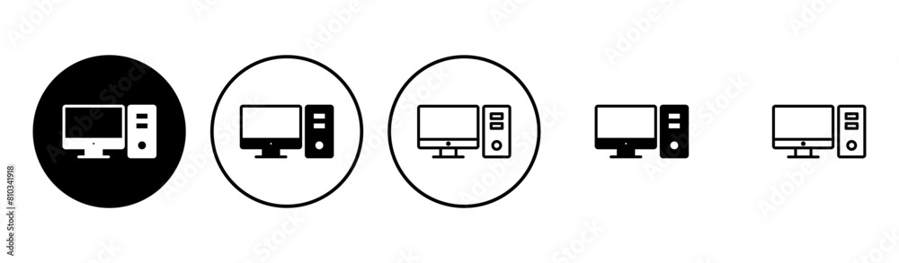 Computer icon set. computer monitor icon vector. Computer icon set. computer monitor icon vector.