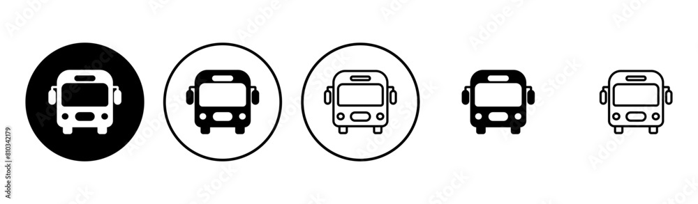 Bus icon set. bus vector icon Bus icon set. bus vector icon
