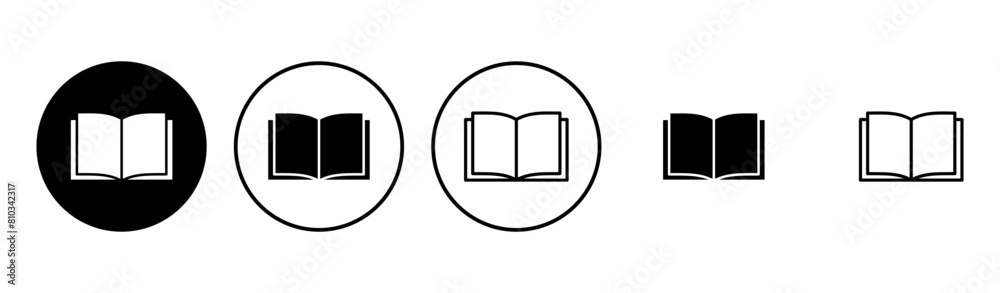 Book icon set. open book icon vector. ebook icon Book icon set. open book icon vector. ebook icon