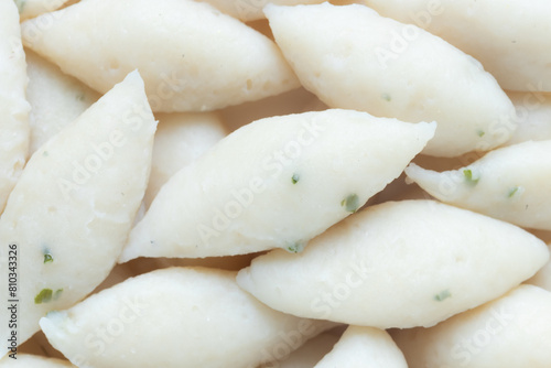 Pile of  Boiled White Chinese Fish Ball. Close-up