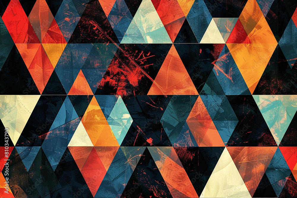 Geometric abstract triangles pattern. Afro style. Seamless vector image. Geometric abstract triangles pattern. Afro style. Seamless vector image.