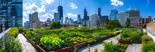 City Livelihood Meets Green Thumbs: A Vibrant Display of Urban Rooftop Farming photo
