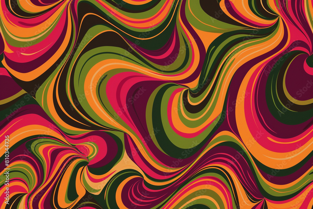 Groovy hippie 70s backgrounds. Waves, swirl, twirl pattern. Twisted and distorted vector texture in trendy retro psychedelic style. Y2k aesthetic. Groovy hippie 70s backgrounds. Waves, swirl, twirl pattern. Twisted and distorted vector texture in trendy retro psychedelic style. Y2k aesthetic.