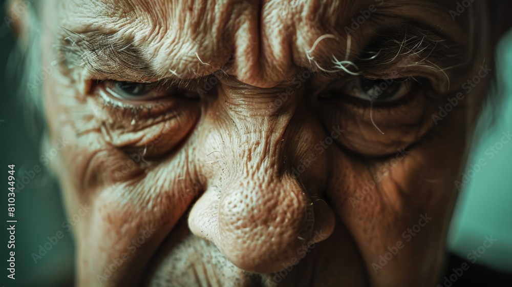 A close-up of a face with a disgusted expression. The nose is wrinkled and the mouth is turned down. The person is repulsed and disgusted. A close-up of a face with a disgusted expression. The nose is wrinkled and the mouth is turned down. The person is repulsed and disgusted.