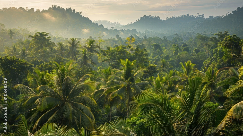 Tropical forests of Southeast Asia AI generated