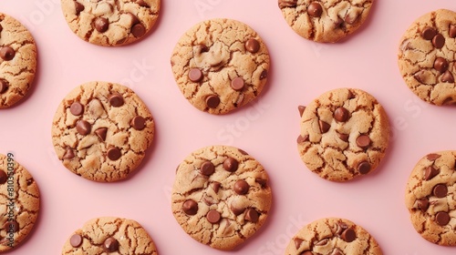 Advertising - testimonial photo of cookies on solid color background AI generated
