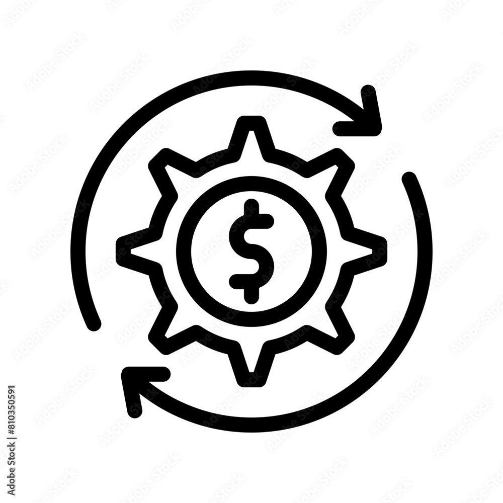 money making line icon