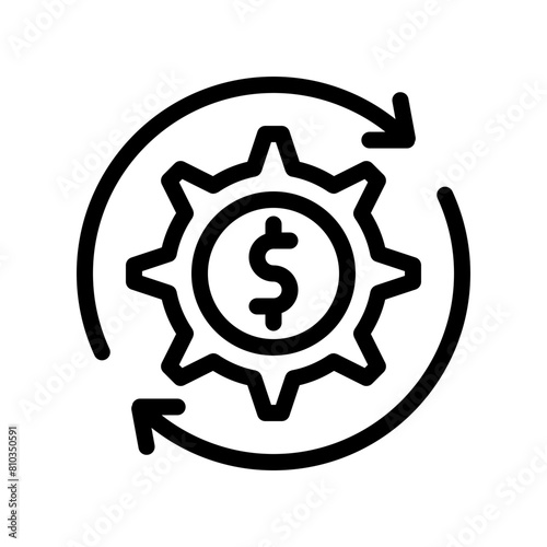money making line icon