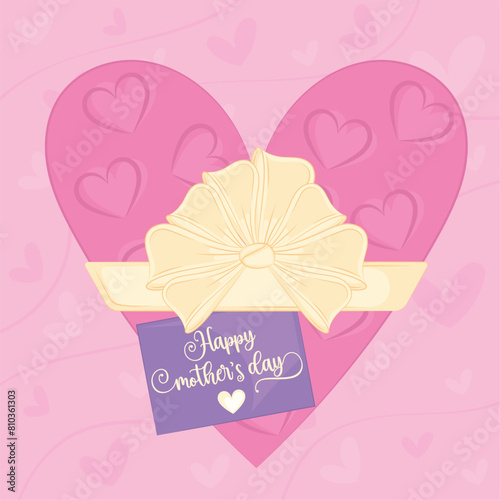 Happy mother day poster Vector illustration