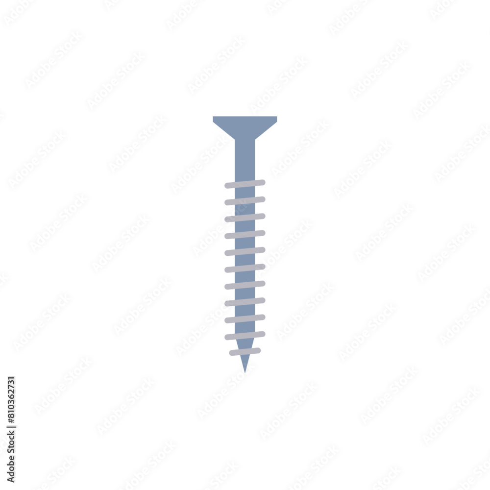 Screw for Construction and Repair Projects, Industrial Tool, Vector Flat Illustration Design Screw for Construction and Repair Projects, Industrial Tool, Vector Flat Illustration Design