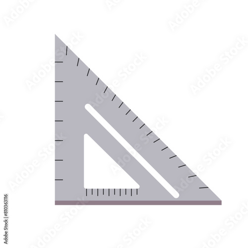 Speed Square Essential Equipment for Carpentry and Woodworking Projects, Vector Flat Illustration Design 