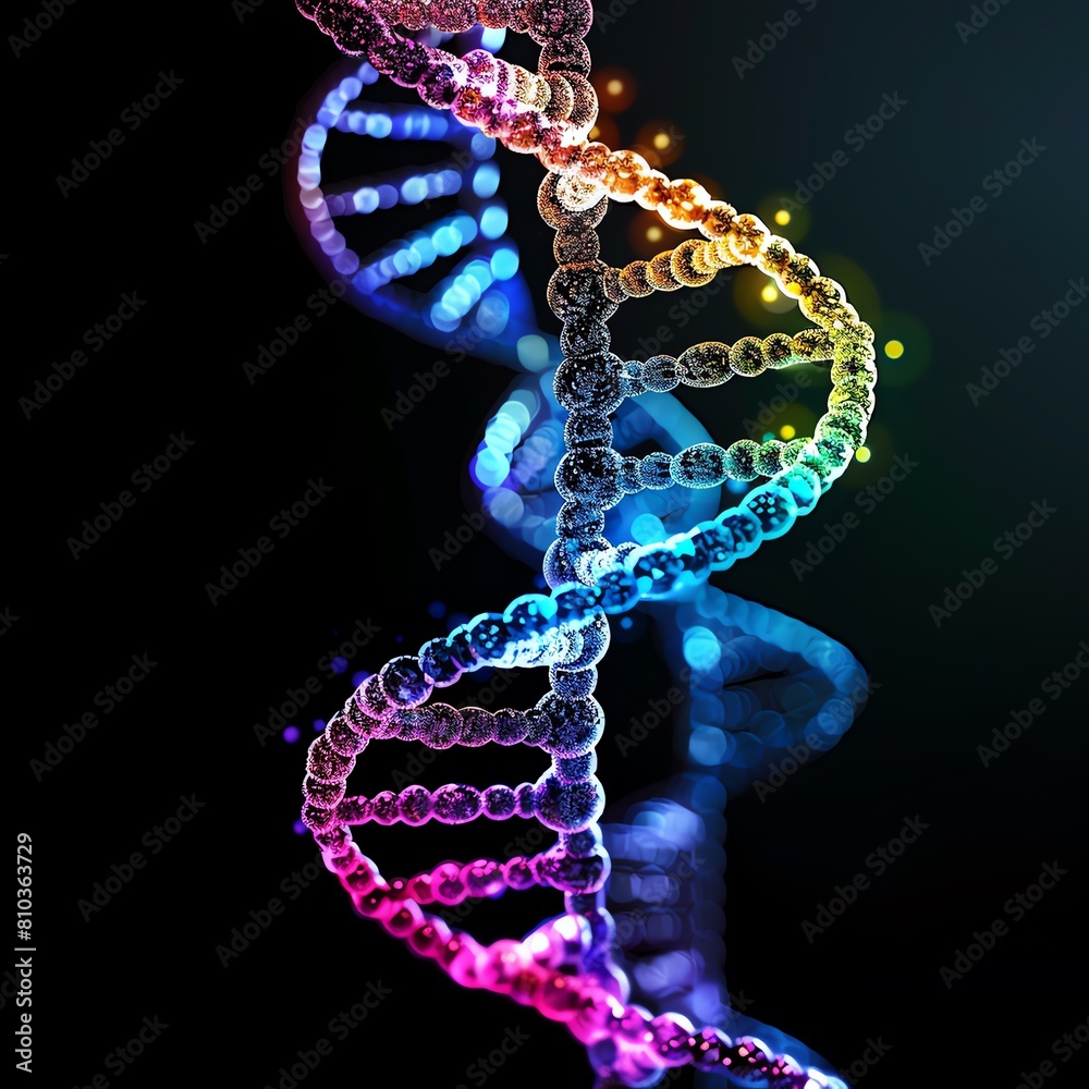 The double helix structure of DNA, a molecule that encodes the genetic ...