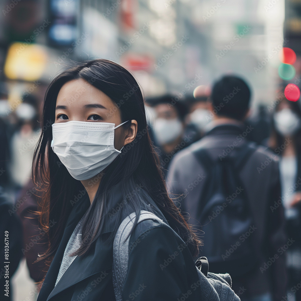 woman wearing a mask woman wearing a mask