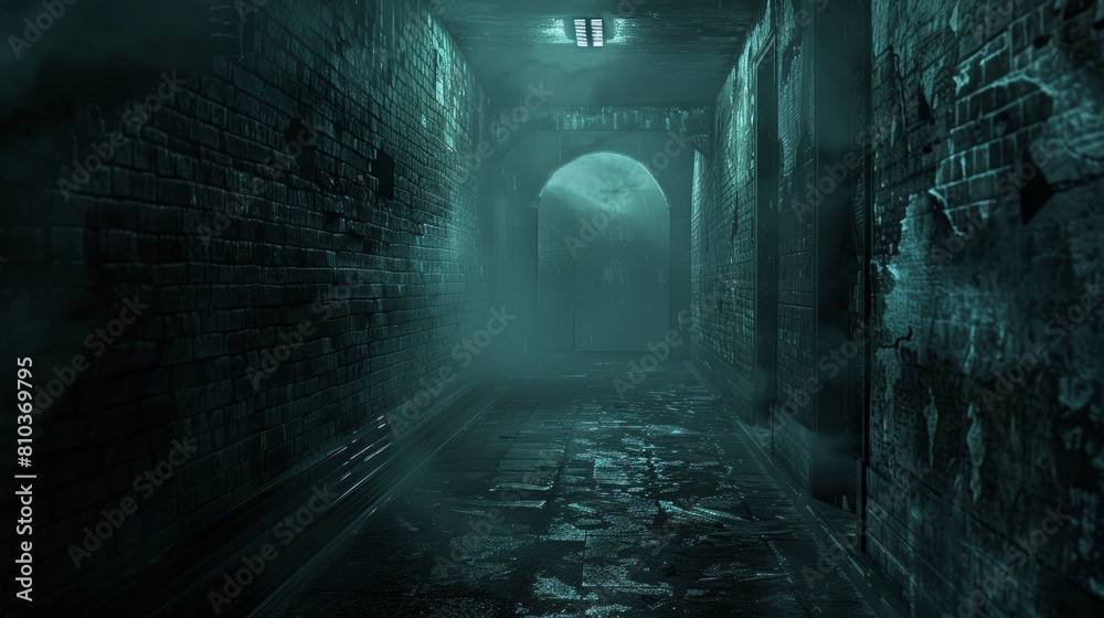 Close-up view of a footpath winding through a school dungeon, dimly lit and eerie, with a mystical nightmare aura Close-up view of a footpath winding through a school dungeon, dimly lit and eerie, with a mystical nightmare aura
