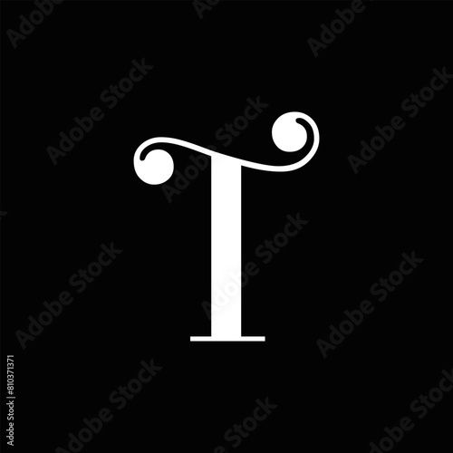 T letter logo, Letter T logo, T letter icon Design black background. Luxury T letter 