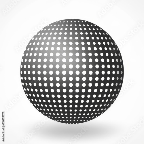 Sleek halftone globe sphere vector logo for modern branding, Ai Generated