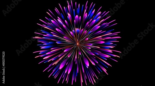 Vivid firework display lights up the sky with vibrant hues  Ai Generated