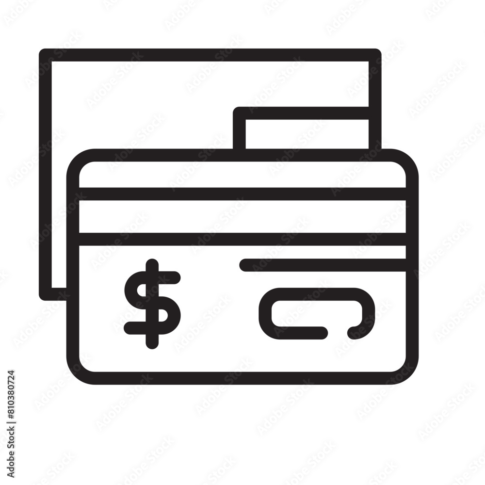 Cheque Business Finance Line Icon Cheque Business Finance Line Icon
