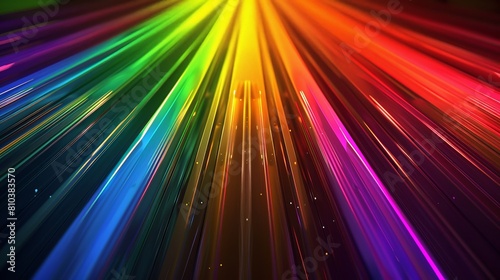 The spectrum is used to create a piece of technology. The technology is innovative and groundbreaking. The colors are used to create a sense of sleekness 