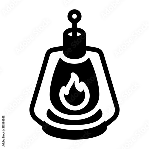 oil lamp glyph icon photo