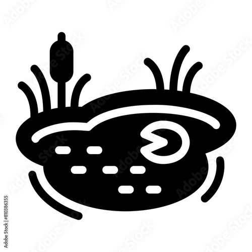 pond glyph icon