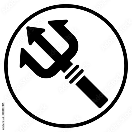 trident glyph icon