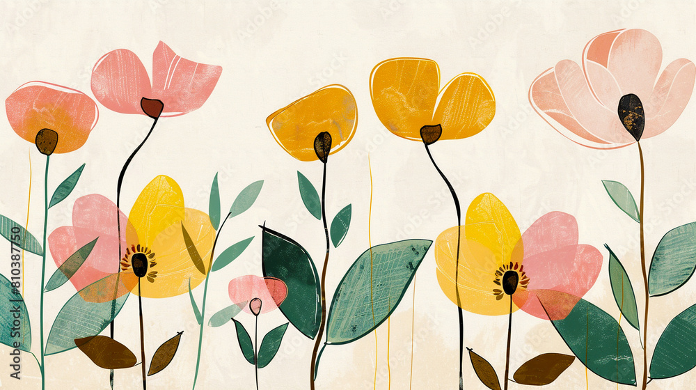 Simple flower outline art image. Simple flower outline art image.