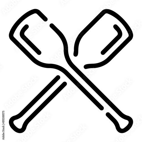oar line icon