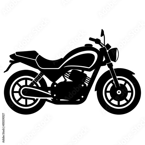 motorcycle vector silhouette isolated white background  16 
