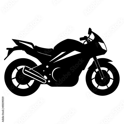 motorcycle vector silhouette isolated white background  10 