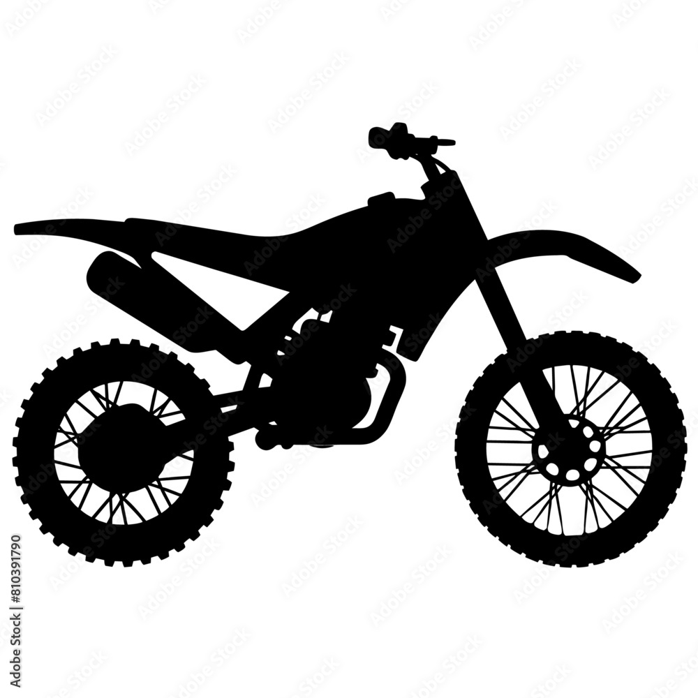 Obraz premium a minimal dirt bike isolated on a white background (36)