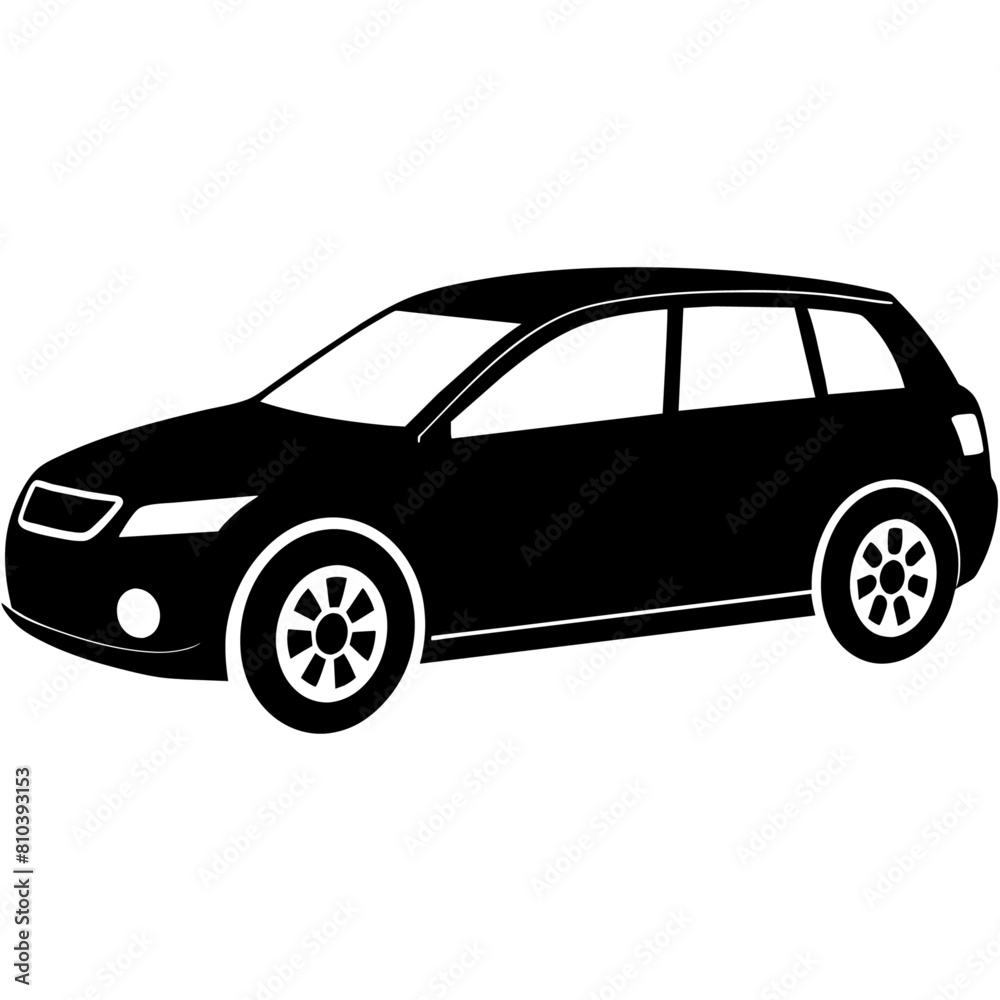car silhouette illustration, silhouette vector isolated on a white background (20)