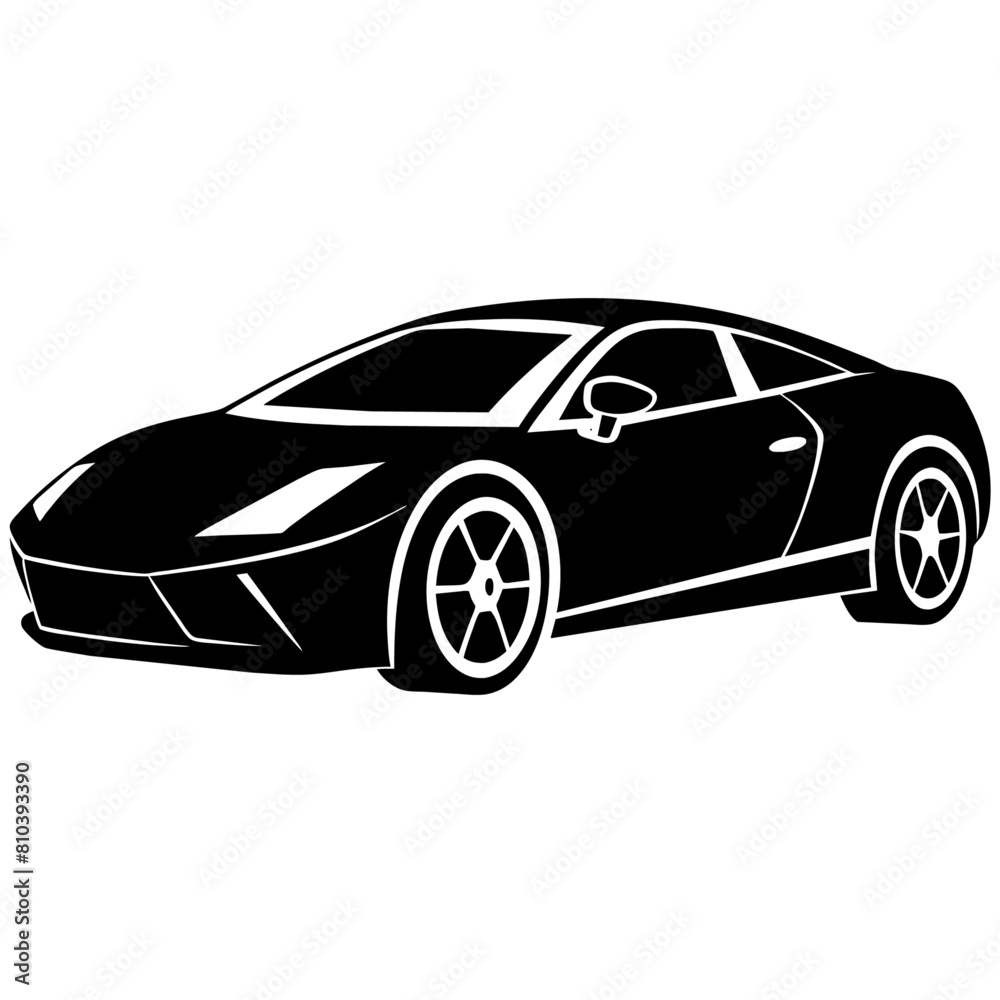 car silhouette illustration, silhouette vector isolated on a white background (66)