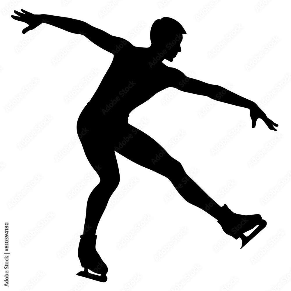 Man figure skating silhouette vector isolated on a white background (23) Man figure skating silhouette vector isolated on a white background (23)