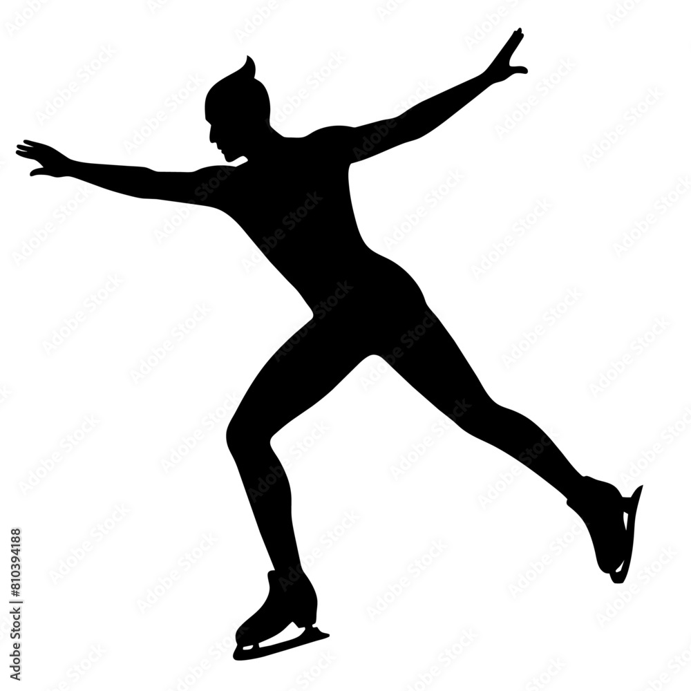 Man figure skating silhouette vector isolated on a white background (27) Man figure skating silhouette vector isolated on a white background (27)