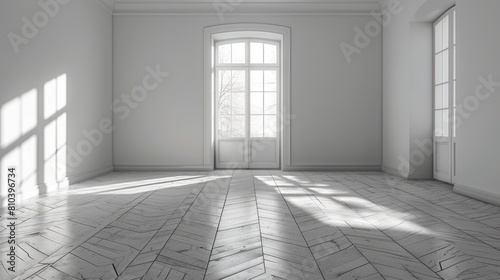 Luminous Minimalist Interior with White Space