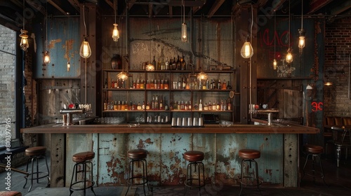 Industrial-chic bar