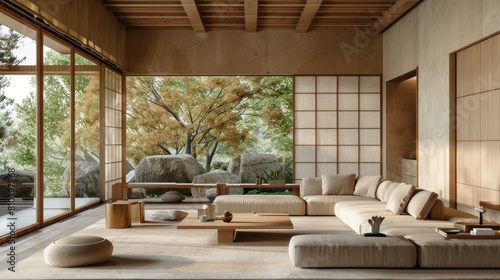 Japandi-style living room