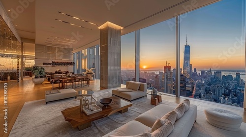 Luxury penthouse city views