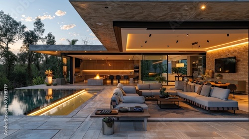 Luxury outdoor living space