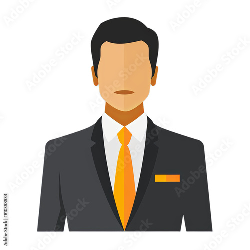 Businessman flat icon, PNG