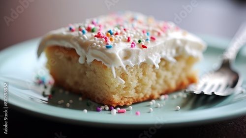 Delicious homemade cake with colorful sprinkles