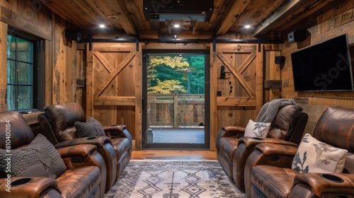 Rustic home theater