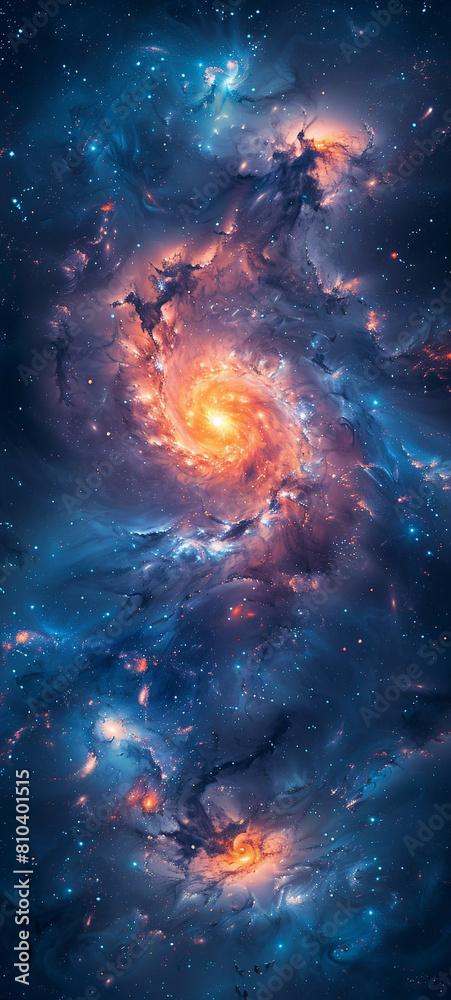 Fototapeta premium Galactic Splendor Stunning Wallpaper of the Cosmos