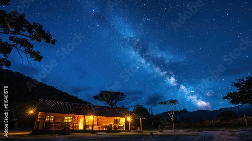 Brazilian Nighttime Landscape: Scenic View of Land Area in Brazil