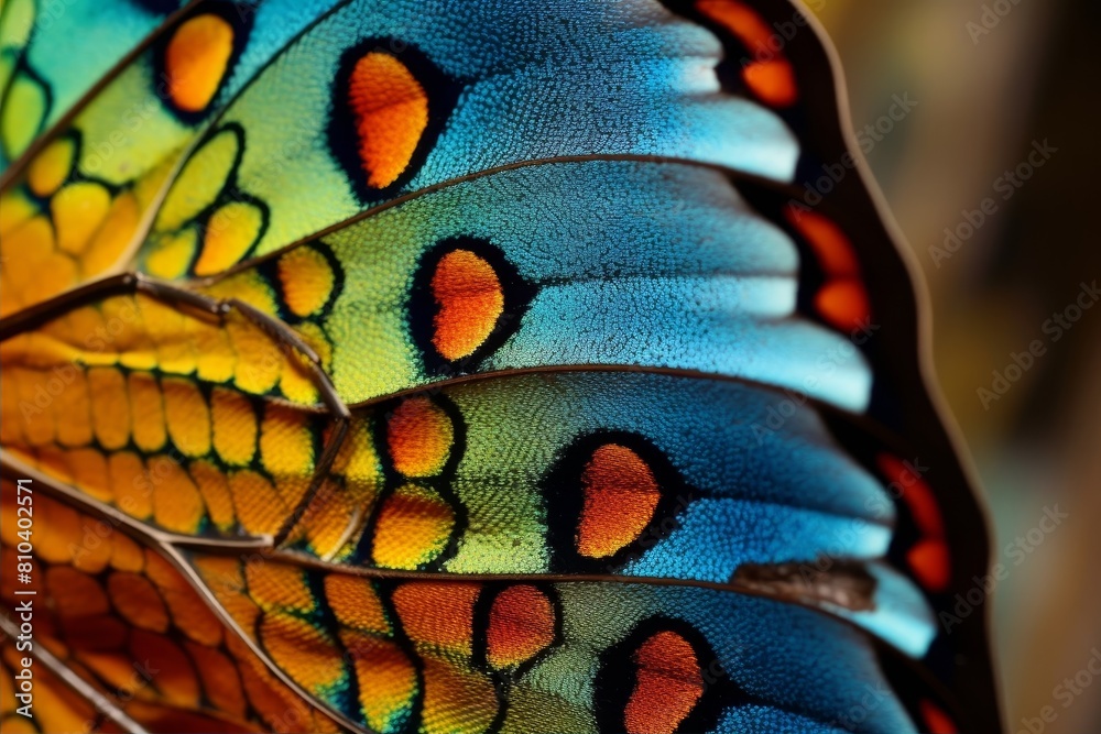 Vibrant butterfly wing patterns